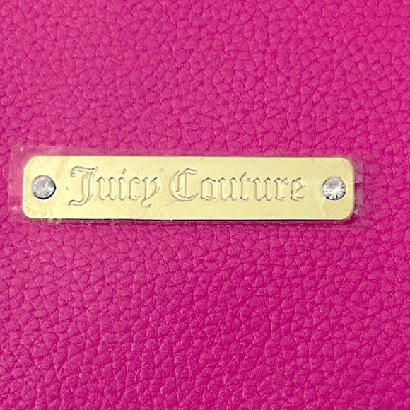 NWOT. Juicy Couture pink leather tote.Gold details.Logo has protective wrap16x15 - Picture 4 of 4